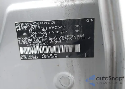 2014 Toyota Rav4 Xle from USA, damaged, VIN JTMRFREV8EJ010016